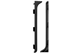 Заглушка правая Русский профиль из алюминия для алюминиевого плинтуса 40 мм, черный матовый